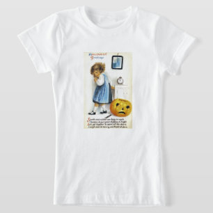 T-Shirt Fille avec citrouille Jack o' Lantern