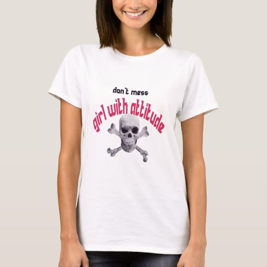 T-shirt Fille avec de l'attitude (Devant)