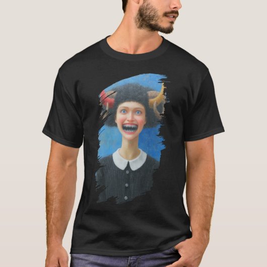 T-shirt Fille avec des cornes (Devant)