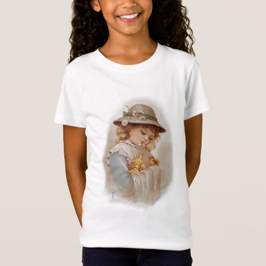 T-Shirt Fille avec des petits canards (Devant)