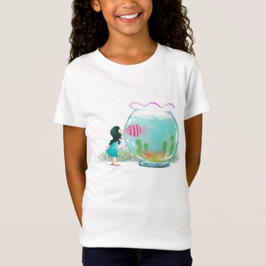 T-Shirt Fille avec la chemise de bol de poisson (Devant)