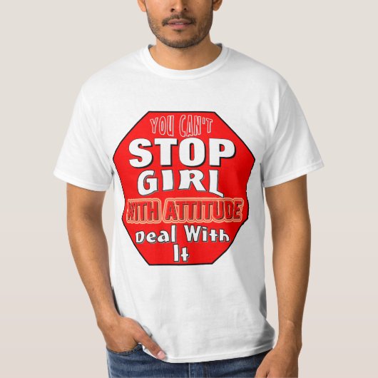 T-shirt Fille avec l'attitude (Devant)