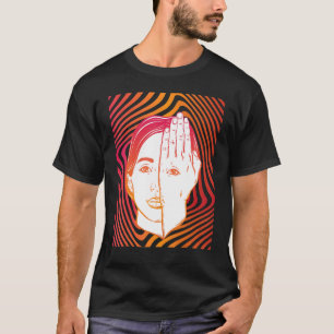 T-shirt Fille Avec L'Oeil Sur La Main Psychedélique Hypnot