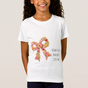 T-Shirt Fille avec Nœud Floral   Mignon pour les E