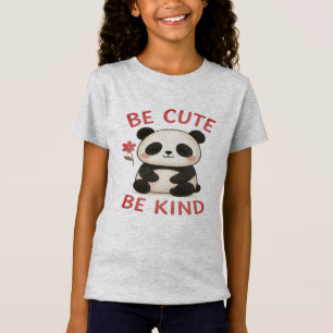 T-shirt Fille avec Panda Dessiné Mignon – “Soyez M