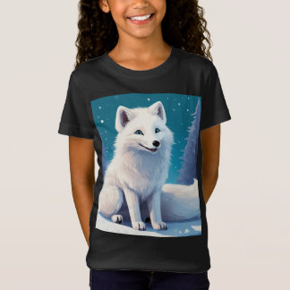 T-Shirt fille avec photo de chiot