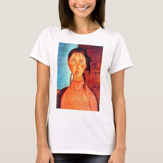 T-shirt Fille avec Pigtails, Modigliani (Devant)