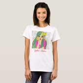 T-shirt fille avec ruban jaune (Devant entier)
