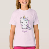T-shirt fille avec une mignonne licorne (Devant)