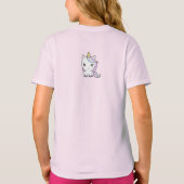 T-shirt fille avec une mignonne licorne (Dos)