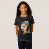 T-Shirt Fille Avec Une Perle À Porter (Devant entier)