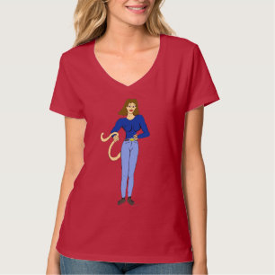 T-shirt fille avec une queue