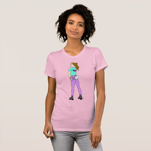 T-shirt fille avec une queue de lapin (Devant entier)