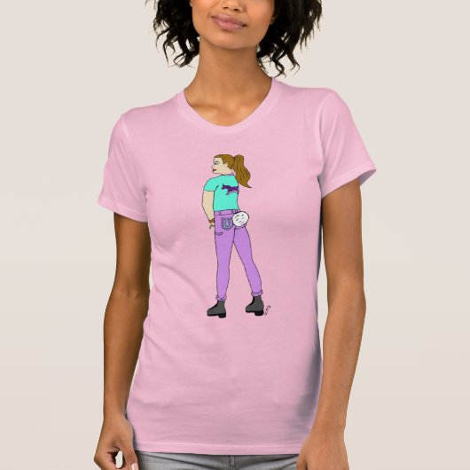 T-shirt fille avec une queue de lapin (Devant)