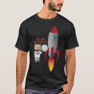 T-shirt Fille 'Avenir Astronaute' Avec Fusée (Blonde)
