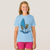 T-shirt Fille Aventure Voile - Petit Marin (Devant entier)