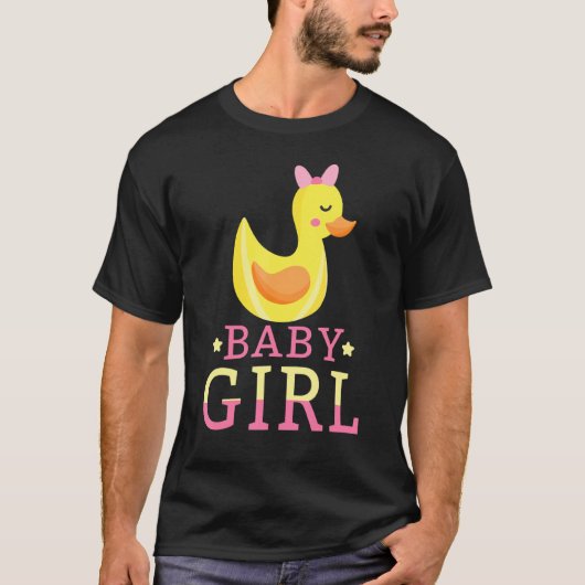 T-shirt Fille Bain Ado Jaune Canard Rubbbbéry Bébé Fille (Devant)