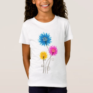 T-Shirt Fille belles fleurs