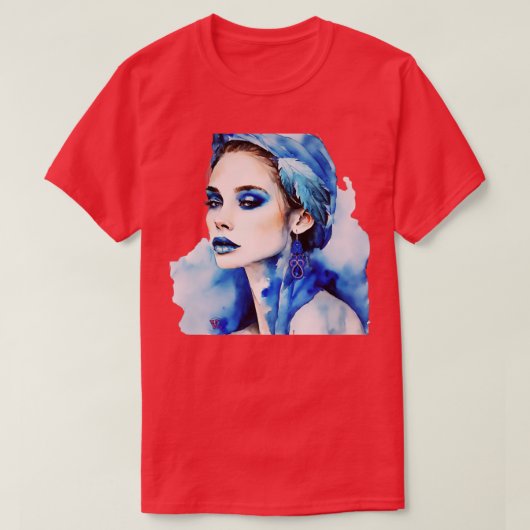 T-shirt Fille bleue (Design devant)