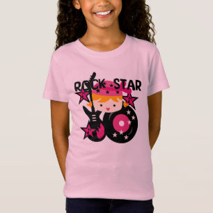 T-Shirt Fille blonde de vedette du rock