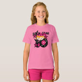 T-shirt Fille blonde de vedette du rock (Devant entier)