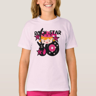 T-shirt Fille blonde de vedette du rock