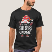 T-shirt Fille Boss Gnome Arbre Lampe Buffalo Plaid Chr (Devant)
