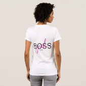 T-shirt Fille Boss Hot rose et noir (Dos entier)