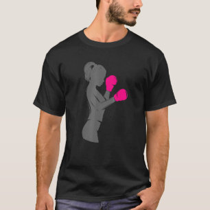 T-shirt Fille Boxer Femme Boxer Chaud Rose Boxer Gants