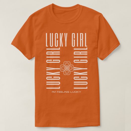 T-shirt Fille chanceuse (Design devant)