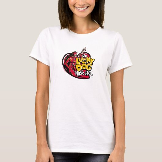 T-shirt Fille chanceuse de diable de chien (Devant)