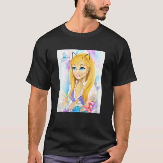 T-shirt Fille Chat  Dame Chaton  Chat Tee (Devant)