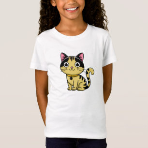 T-shirt fille chatte adorable et confortable! 🐾 �