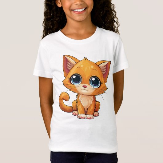 T-shirt fille chatte chatte gingembre chatte chatt (Devant)