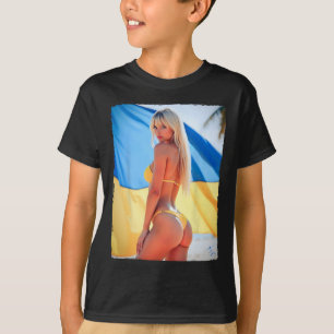 T-shirt Fille Chaude Sur Chemise Pour Hommes - Modèle Y Bo