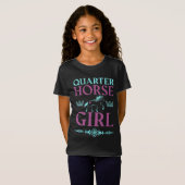 T-shirt fille Cheval Quarter mignon (Devant entier)