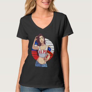 T-shirt Fille chilienne fierté latino Drapeau du Chili F
