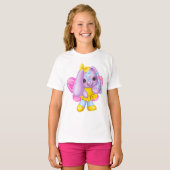 T-shirt fille chiot (Devant entier)