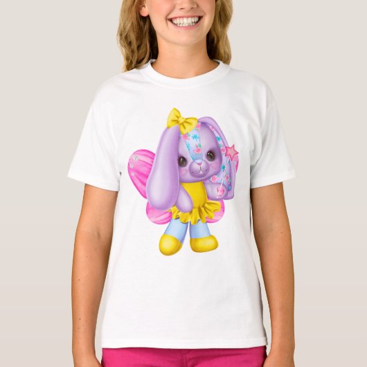 T-shirt fille chiot (Devant)