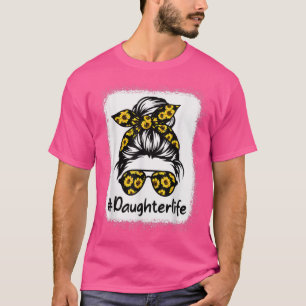 T-shirt Fille Classeuse Vie Avec Tournesol Chignon En Déso