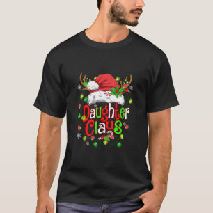 T-shirt Fille Claus Groupe Famille Père Noël Feux de Noël
