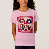 T-shirt fille coeurs Cavalier (Devant)