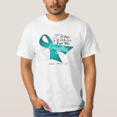 T-shirt Fille - conscience turquoise de ruban (Devant)