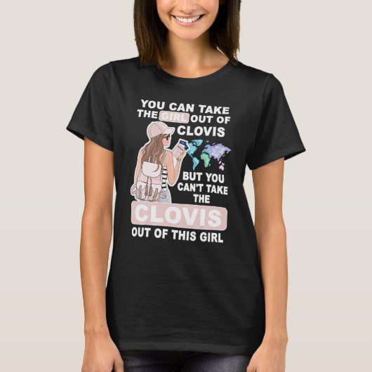 T-shirt Fille cool de Clovis City Fière fille de Clovis (Devant)