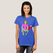 T-shirt fille coquine (Devant entier)