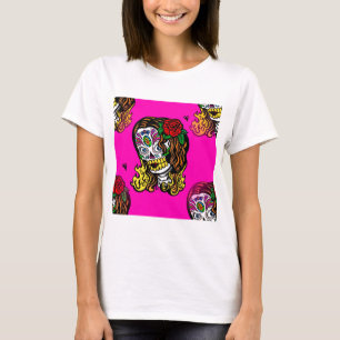 T-shirt fille crâne de sucre