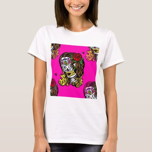 T-shirt fille crâne de sucre (Devant)