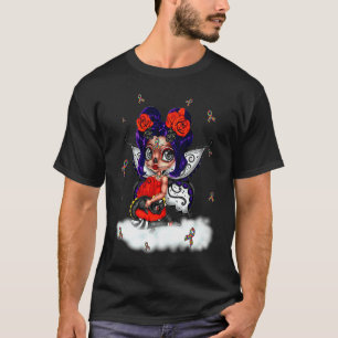 T-shirt Fille Crâne de Sucre Cool Jour des Morts Sensibili