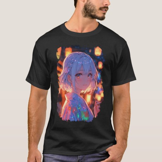 T-shirt fille d'anime (Devant)