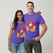 T-shirt Fille d'anime avec ami chiens (Unisexe)